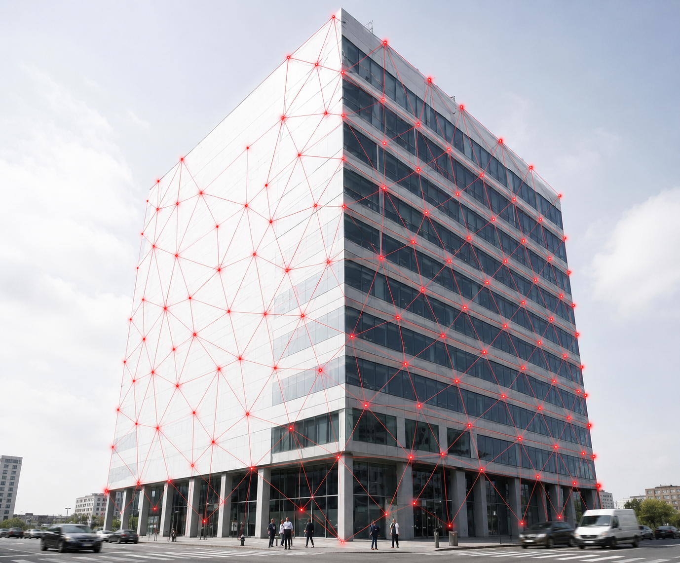 Networked building facade